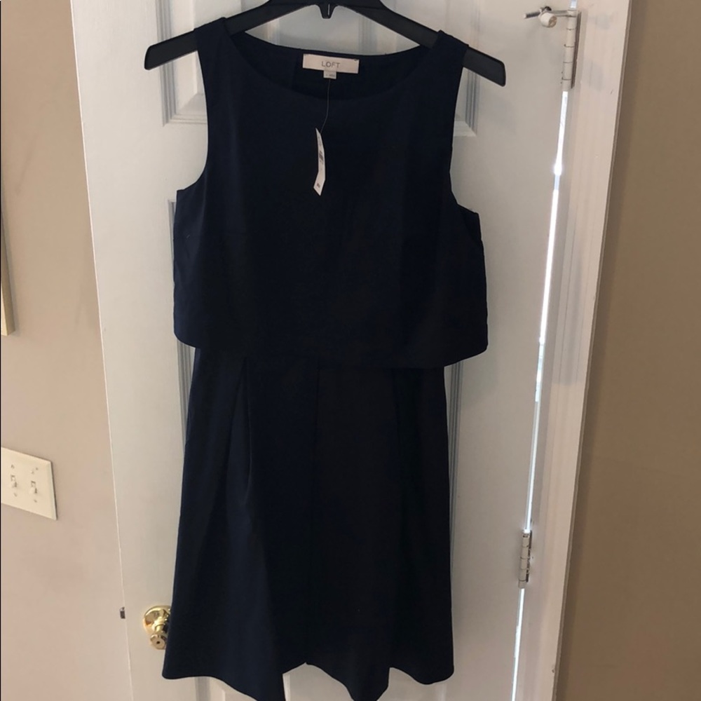 Loft Navy Blue Dress